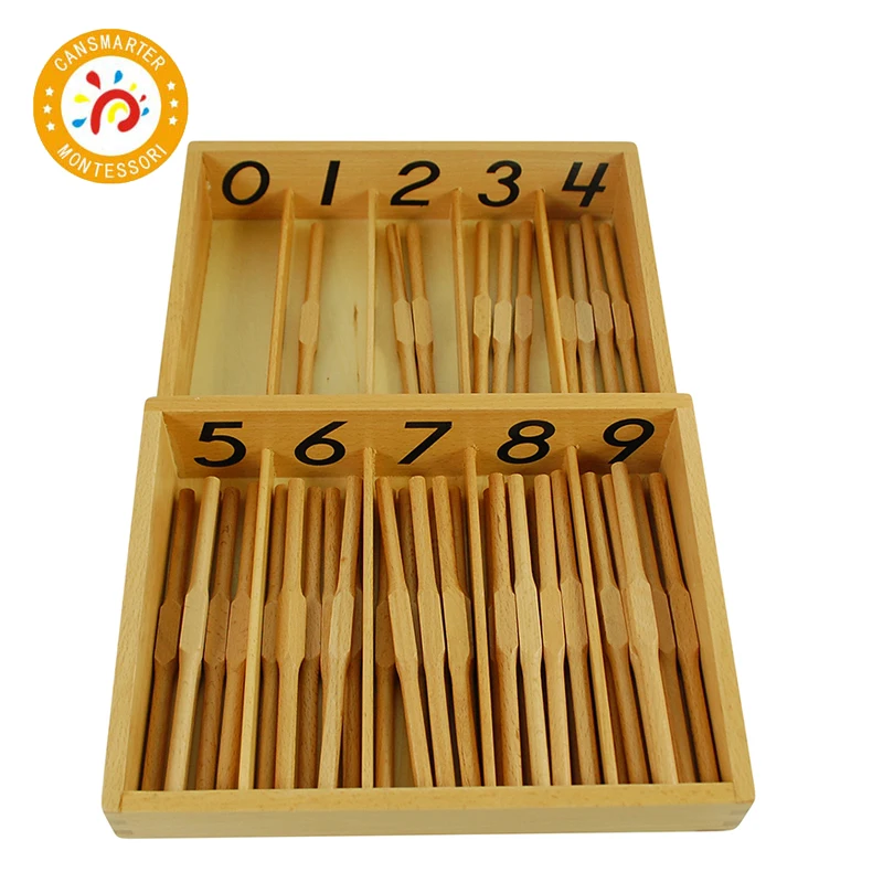 Монтессори математические материалы шпиндель коробка с 45 шпинделями для дошкольного раннего обучения инструмент