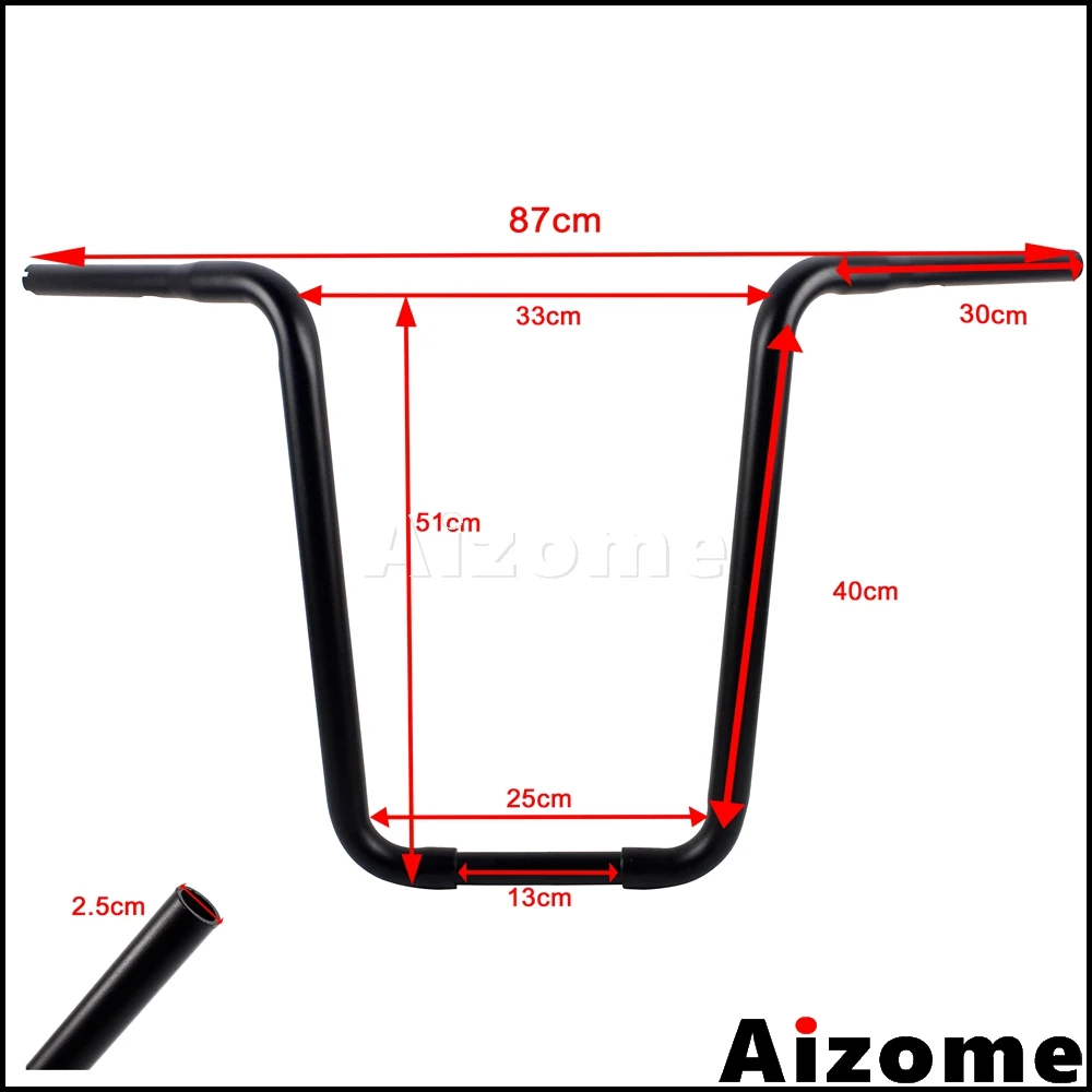 Мотоцикл черный 19 &quotRise руль King Gorilla Ape вешалка 1 1/4&quot Жир Бар для Harley кафе Рейсер