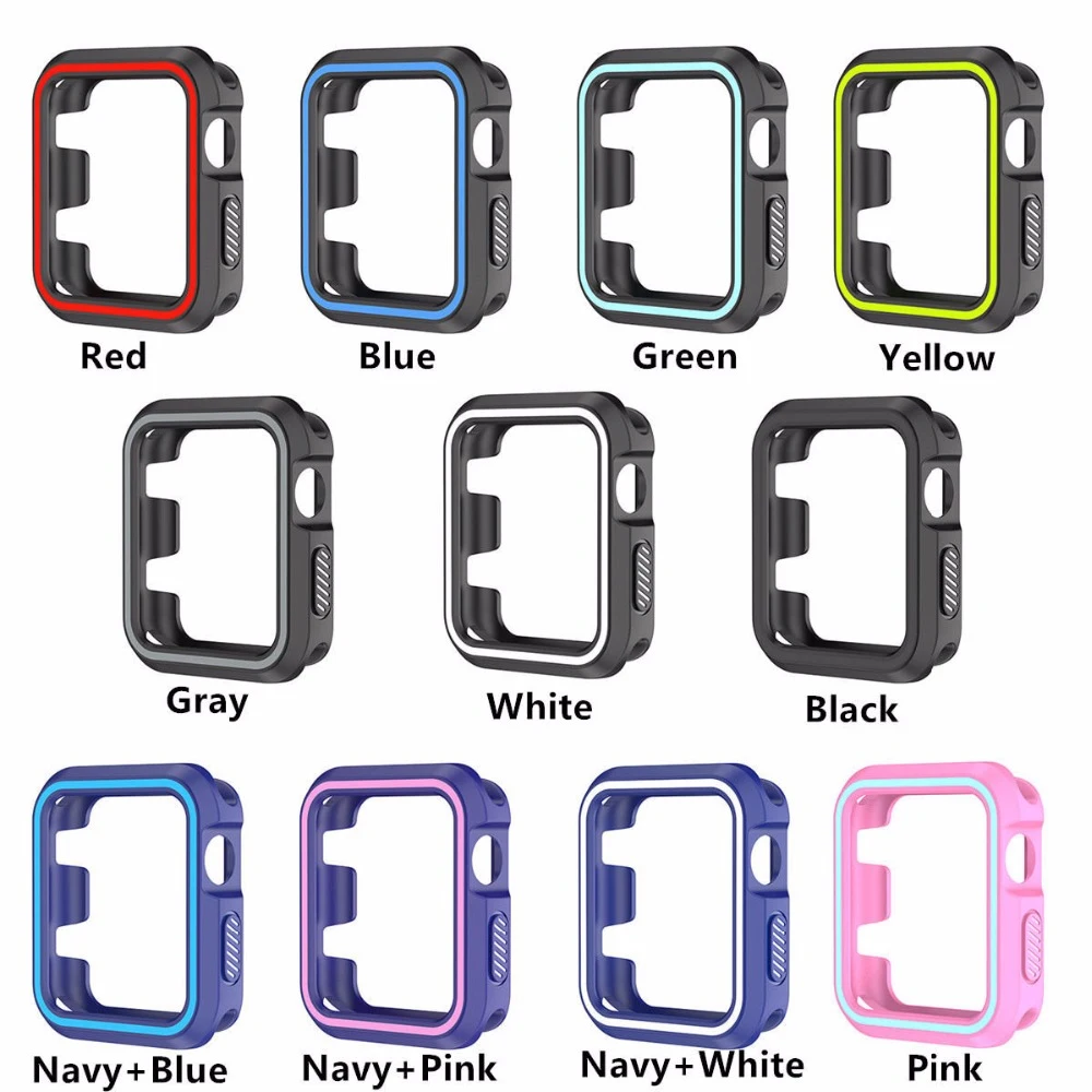 

CRESTED Cute cartoon case cover For Apple Watch band 42mm/38mm iWatch 3/2/1 Soft Silicone protector protective shell Accessories