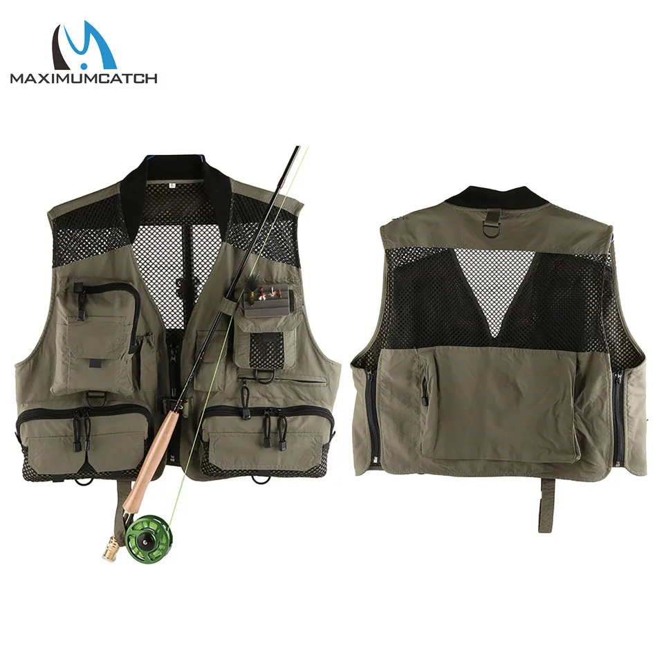 Maximumcatch Top Quality Breathable Men's Fly Fishing Vest Outdoor Mesh