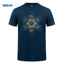 

GILDAN Metatrons Cube Sacred Geometry Shirt Gold