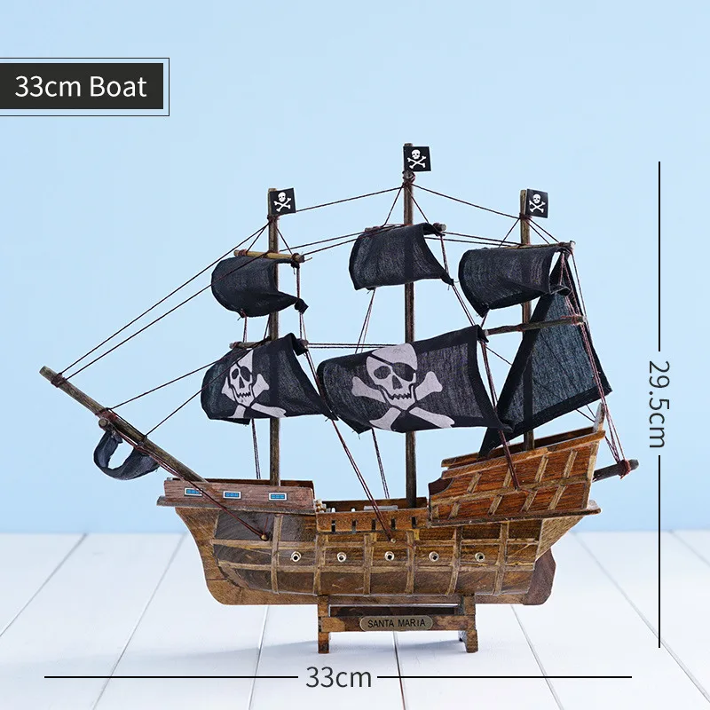 Ручной работы деревянные парусники домашний Декор Ретро корабль ремесла модель дерево украшение парусник подарок на день рождения Сувениры дети FCMX