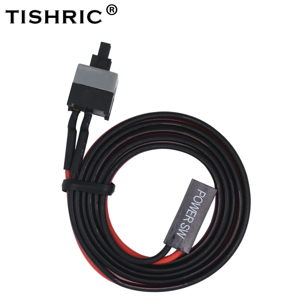 

TISIRIC 10pcs New 50cm Host Motherboard PC power button SW Switch On/OFF Cable Reset Adapter Cord For BTC Mining Miner Machine