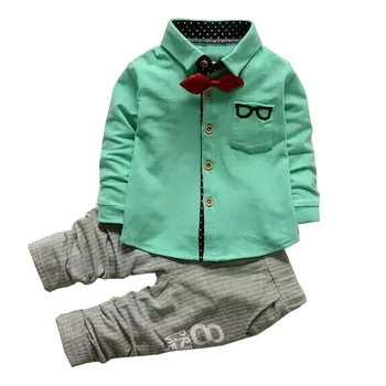 

Spring Gentleman Baby Boys Sets Fashion Clothes Newest Style Kids Blouses Tosps T-shirts 2pcs Suits Outfits 1-4 Years Outfits