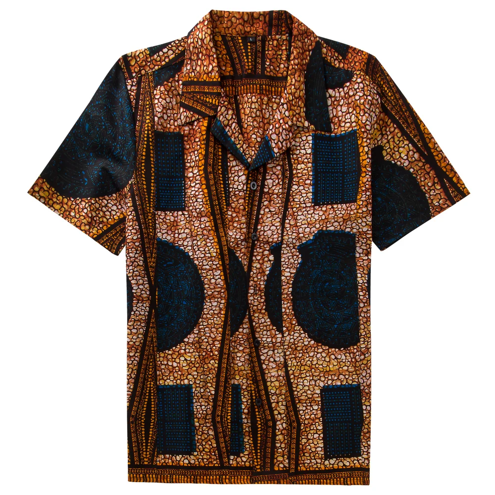 

Men african shirt custom dashiki camiseta masculina short sleeve tops exquisite print punk rock style africa clothing