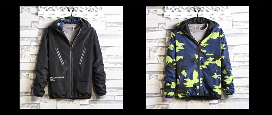 Streetwear Mens Jacket Color Zipper Casual   (5)