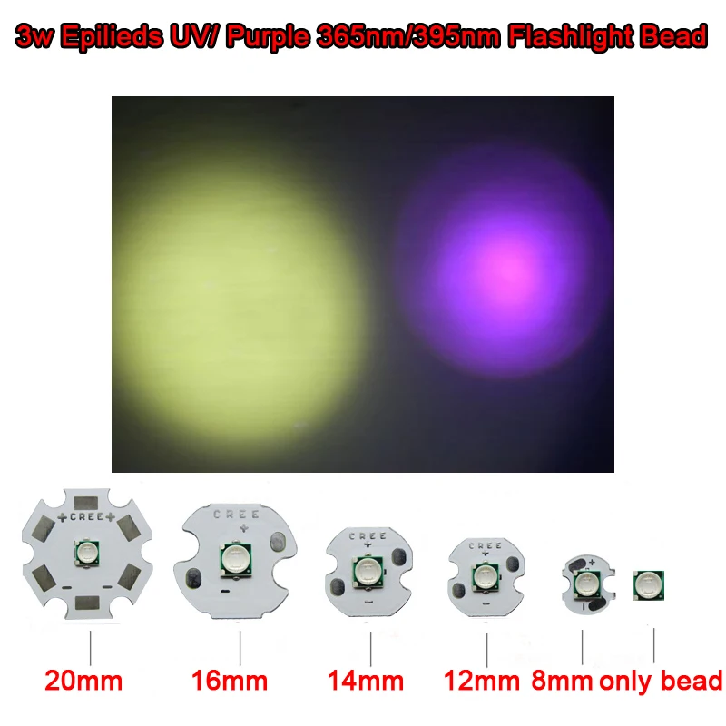 Chips LED UV De 3W – 25 Unidades Para Uñas, Esterilización Y Más
