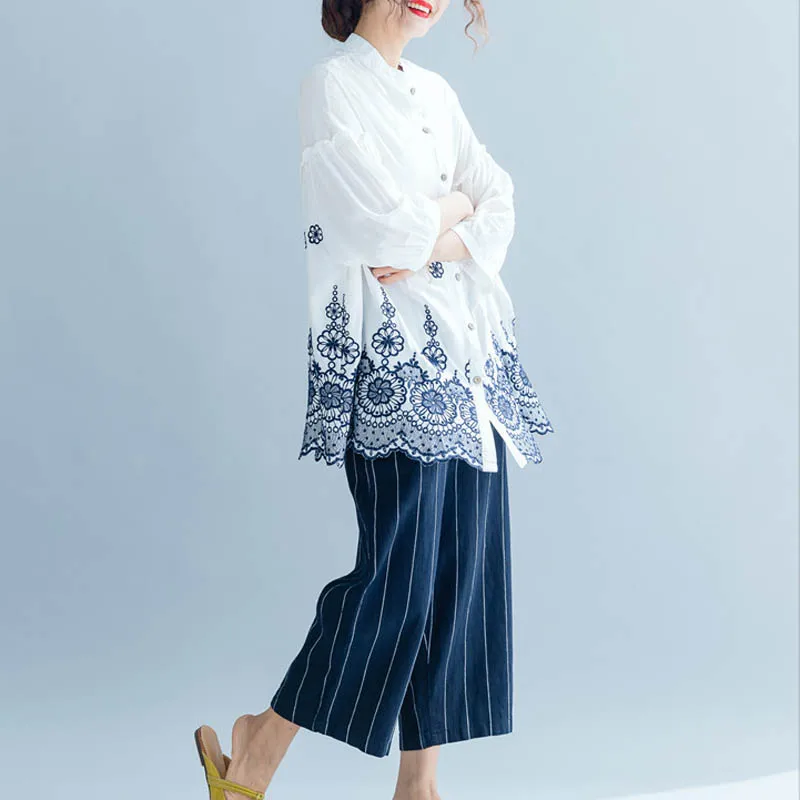 

Spring summer shirt long style women plus size bust 144cm women shirt