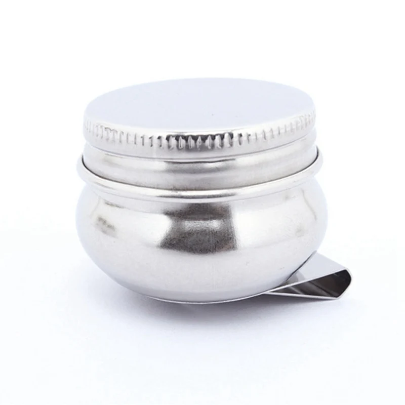 Color palette paint pots Stainless steel drum painting palette Oil paint pot Single double hole dipper Easy clean drawing tools Art painting supplies