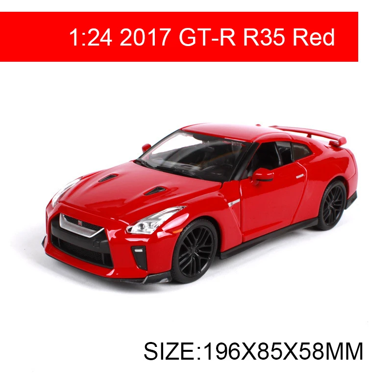 Maisto Bburago 1:24 Nissan GT-R GTR R35 спортивный автомобиль сплав автомобиль металлические игрушки подарок модифицированный автомобиль модель для коллекции