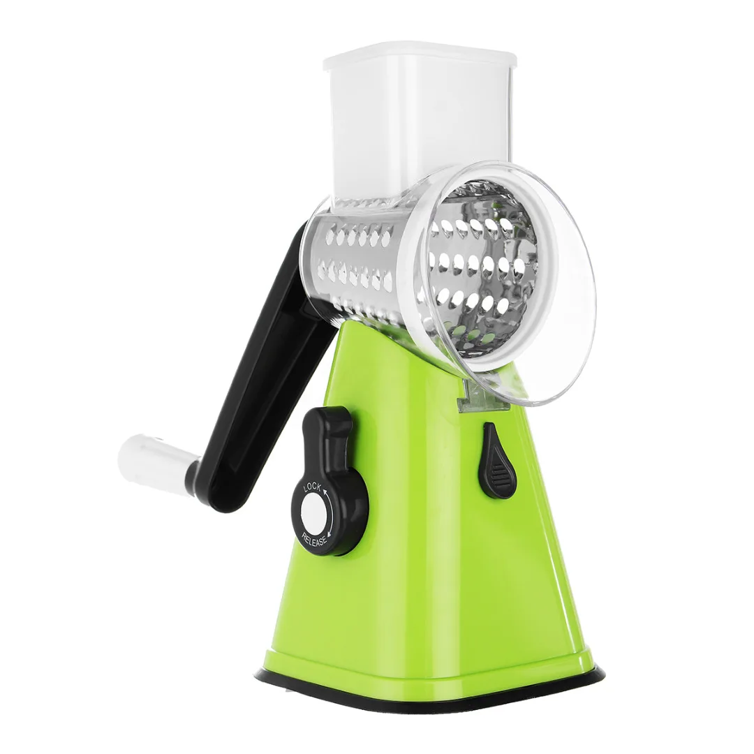 1set 3 in 1 Round Kitchen Fruit Potato Carrot Julienne Grater Cheese Vegetable Slicer Green Red