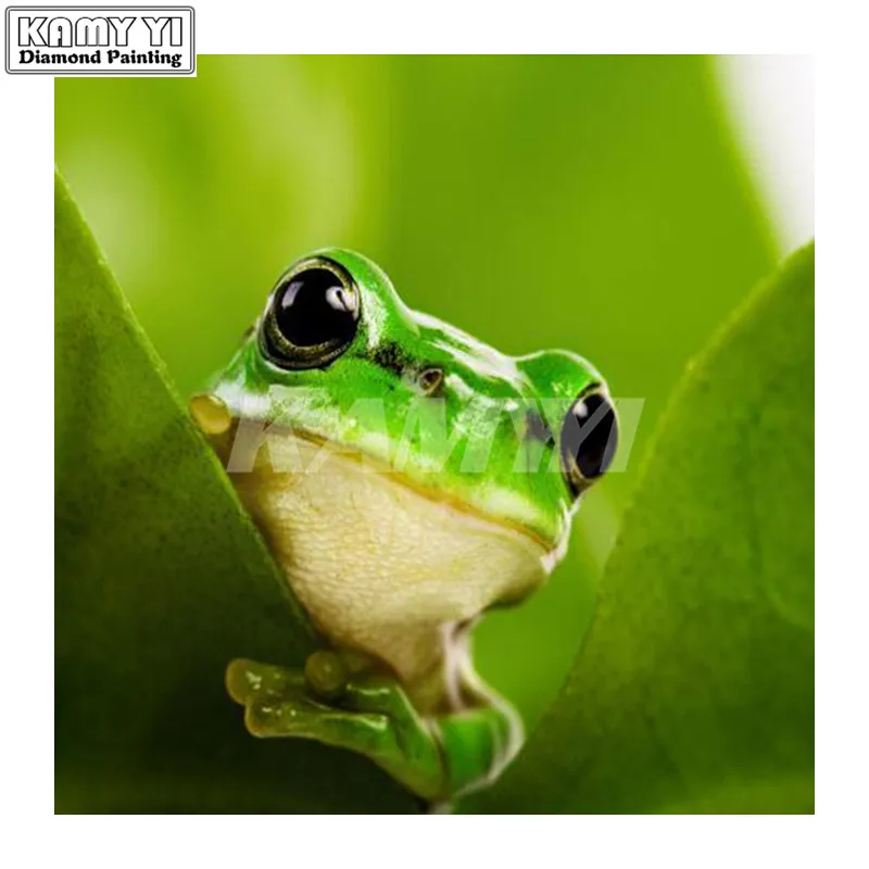 

DIY 5D Diamond Mosaic Handmade Diamond Cross Stitch Kit Diamond Embroidery Pattern Peek into your tree frog_hcr5