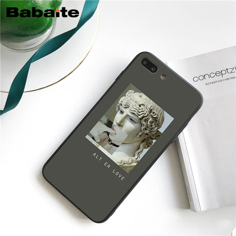 Babaite Vintage Plaster Statue David Art Printing Black Soft Phone Case for iPhone 8 7 6 6S Plus X XS MAX 5 5S SE XR Fundas Capa