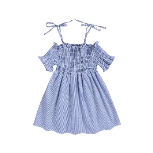 

2018 Fashion Toddler Kids Baby Girls Clothing Cotton Pagenat Summer Striped Tutu Dress Princess Party Dresses