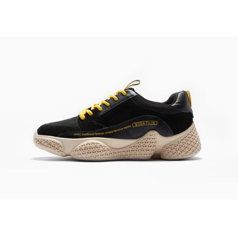 Papa Sport Delivr Beige 2019 Vrouw Dames Creeper Schoenen black Vulcanisées Beige Décontracté Chaussures Femmes De Pour Noir Mode Sneakers c5Rq43AjLS