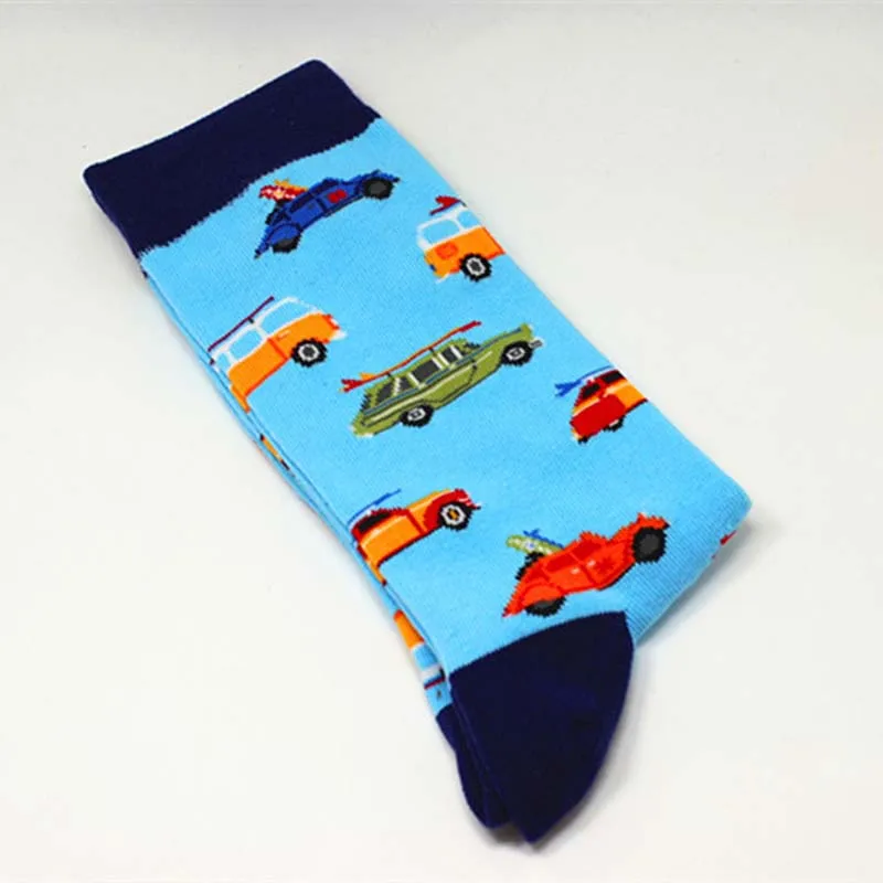 [WPLOIKJD] мужские носки из чесаного хлопка, жаккардовые носки с рисунками животных в деловом стиле, носки для экипажа, свадебный подарок, Meias