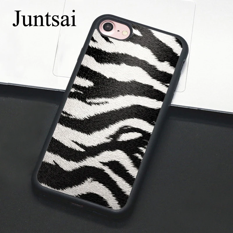 Juntsai Zebra Pattern Animal Phone Case For iPhone 7 6 6s Plus Full