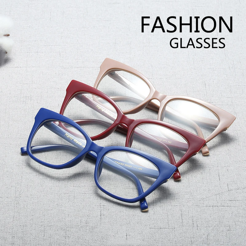 Zilead женские негабаритные очки оправа кошачьи глаза оптические сеточки для женщин и мужчин простые очки с сумкой унисекс