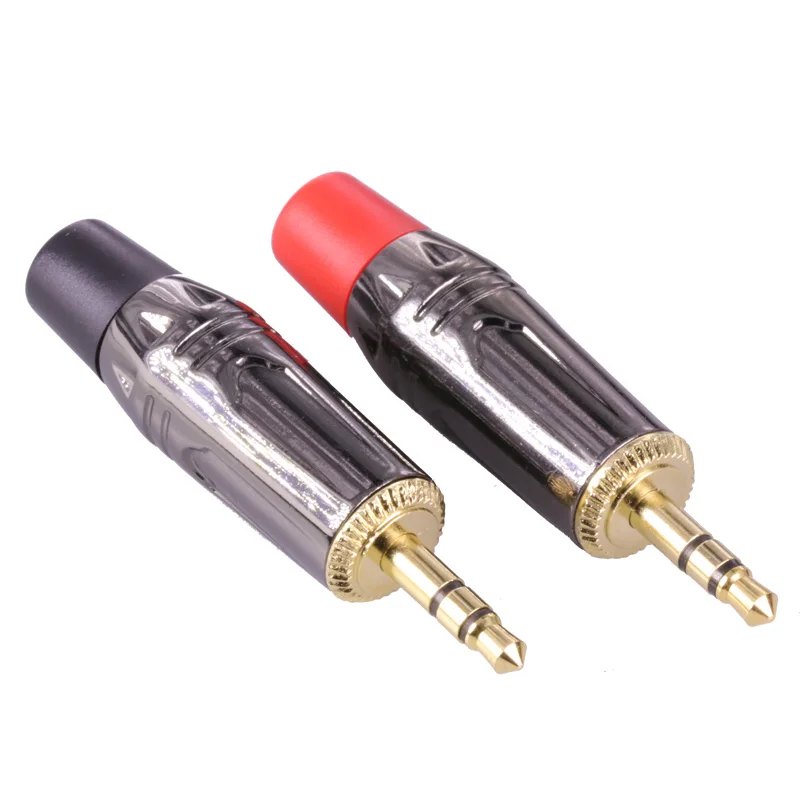 100pcs lot Jack 3 5mm 3 Pole Stereo Male Plug Audio Connector 24K Gold Plated Headphone 3 5mm Plug Wire Connectors