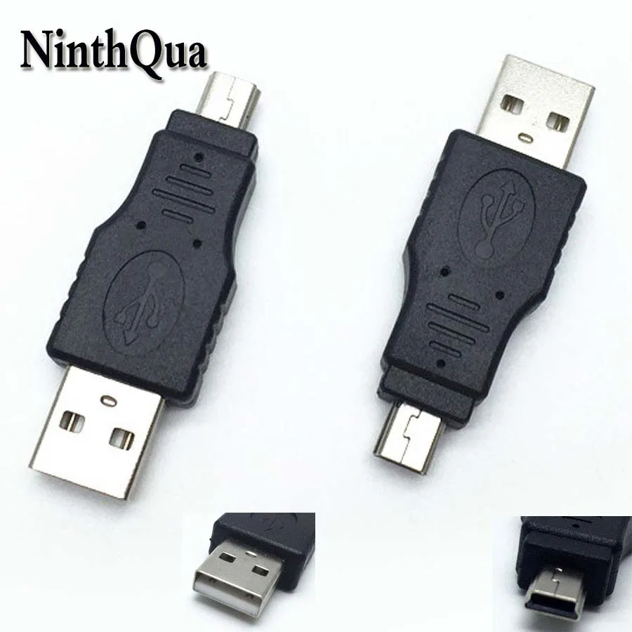 

1pcs USB 2.0 Male Plug to Mini Plug Adapter Connector Male to Male Extension cord Converter Tablet Charging Connectors