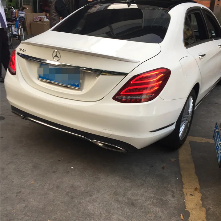 Спойлер для Benz W205, АБС-пластик, заднее крыло, грунтовка, цветной задний спойлер для Benz W205 C180 C200 C260, спойлер