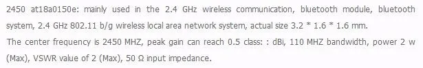 JOHANSN 2450AT18A0150E2. 4g bluetooth беспроводной Wi-Fi гарнитура адаптер керамический встроенный небольшой патч антенна 3,2*1,6*1,6 5 шт