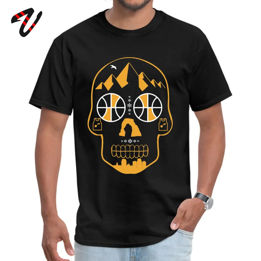 Utah Sugar Skull Personalized Short Sleeve Tees Summer Fall O-Neck 100% Cotton Men T-Shirt Personalized Clothing Shirt 2018 New Utah Sugar Skull10661 black
