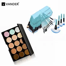 Качество Pro 32 шт. Макияж Расчёски для волос набор maquiagem+ 15 цветов контур Уход за кожей лица крем составляют косметический Корректоры для лица Палитры составляют наборы