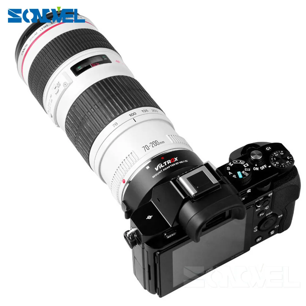 Viltrox EF-NEX Характеристическая вязкость полимера адаптер с автофокусом для объектива для цифровой однообъективной зеркальной камеры Canon EOS EF EF-S объектив для Sony E NEX полный кадр A9 AII7 A7RII A7SII A6500 A6300