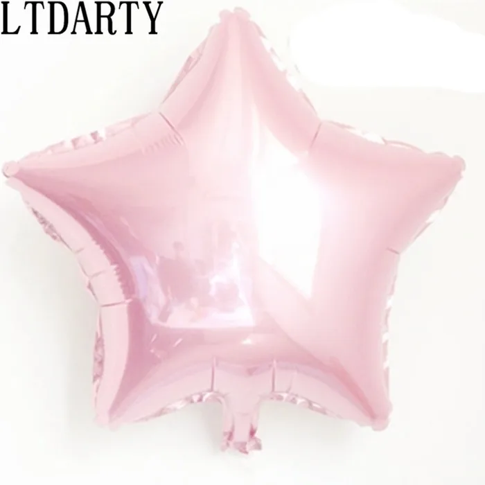 5 шт. 18 дюймов пятиконечная Звезда Воздушные шары из фольги baby shower детский день рождения 1st вечерние Свадебный декор Детские воздушные шары globos - Цвет: Pearl light pink