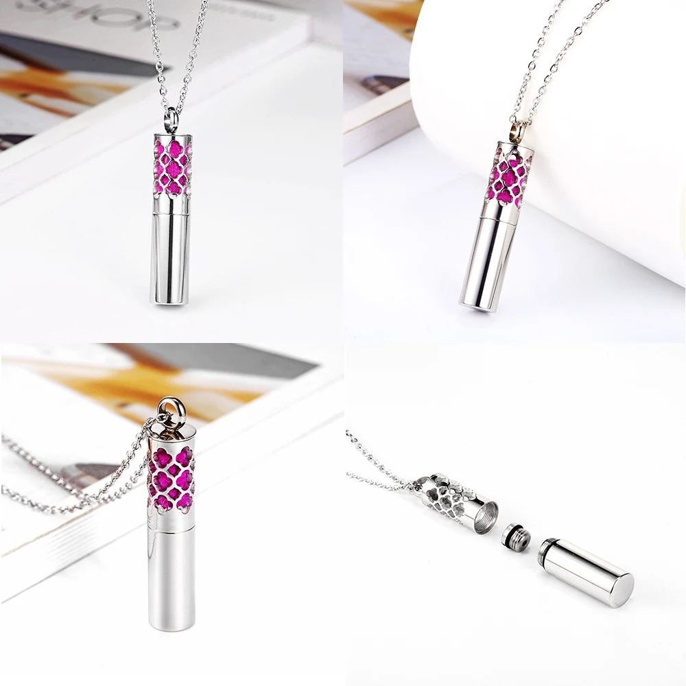 1-A-PEOS13-14 1 - rose stainless steel diffuser essential oil storage