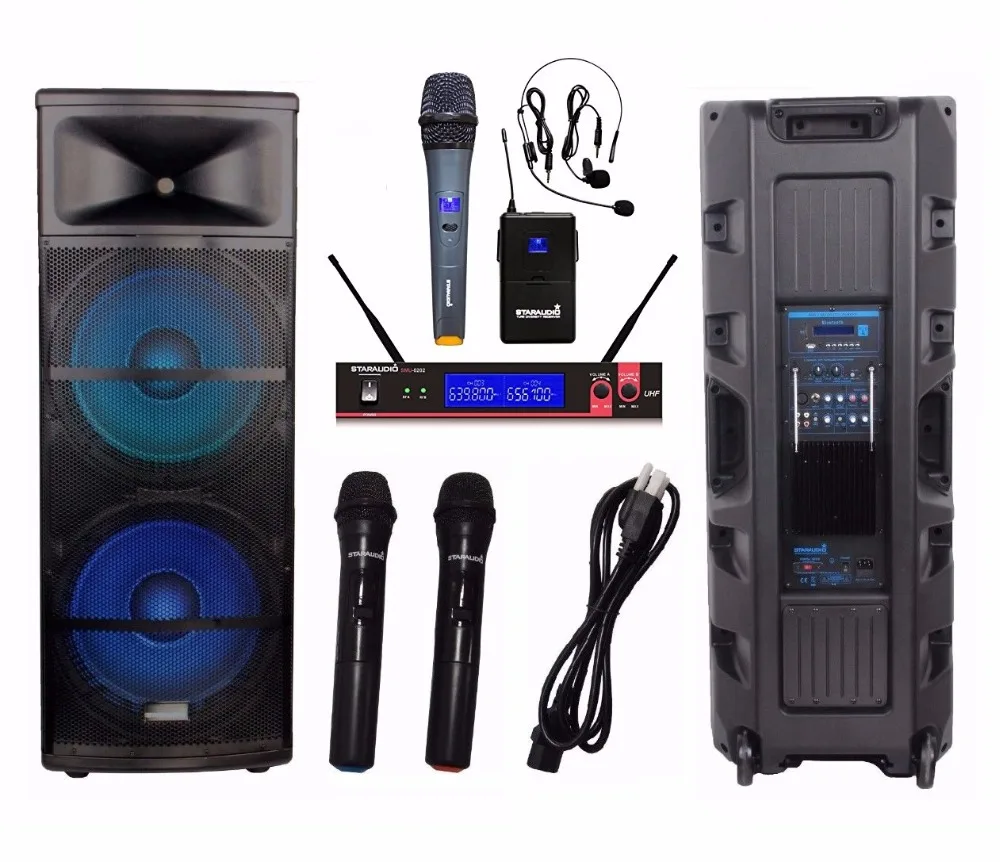 pa dj speaker with mic