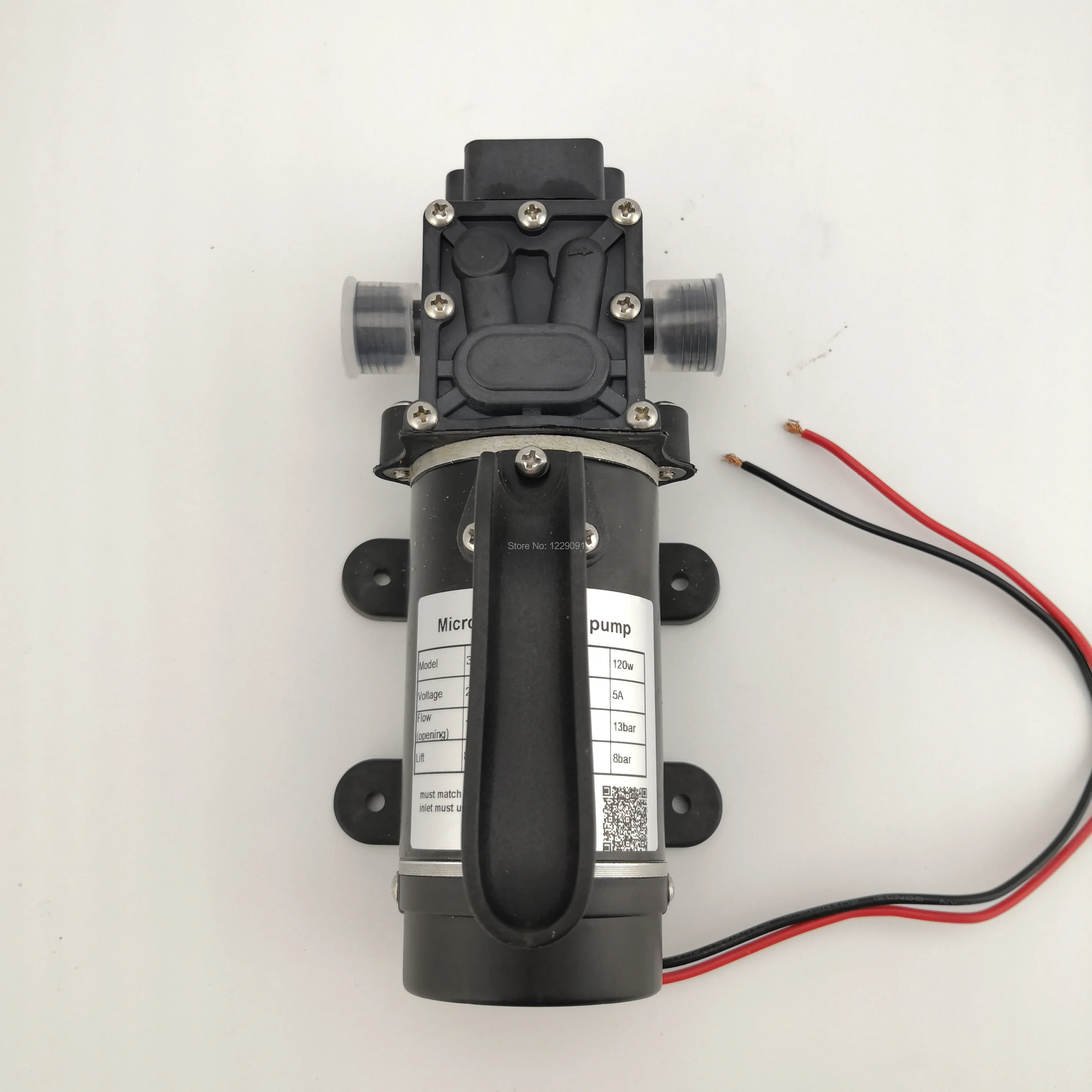 Pompa Elettrica A Membrana 12V/10A 120W - Ad Alta Pressione Per Acqua, Con Protezione Da Sovracorrente - Foto 2