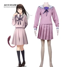 Envío Gratis Noragami Hiyori Iki Marinero Uniforme de Cosplay del Anime