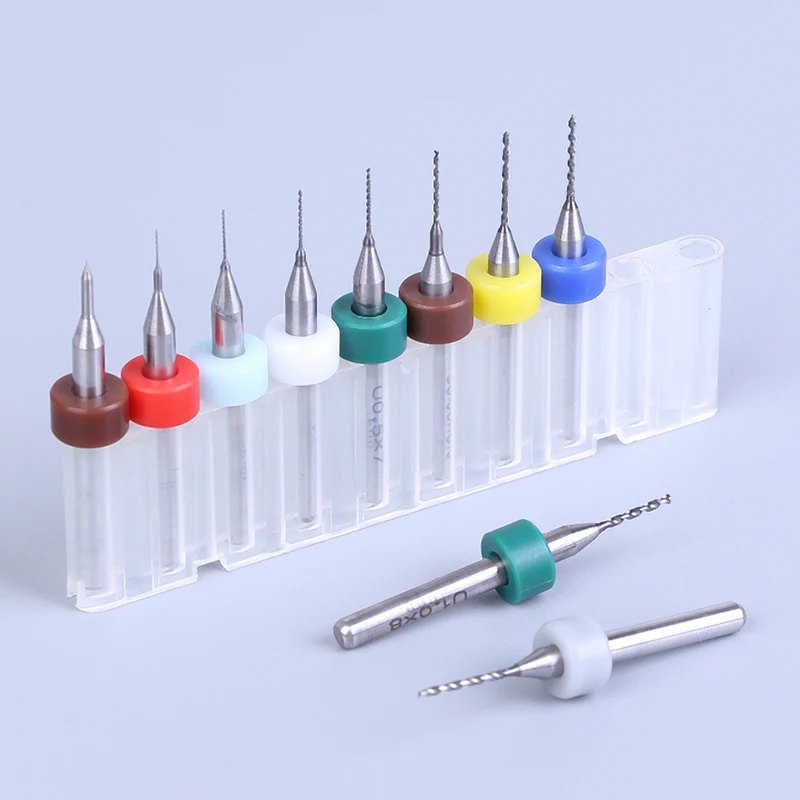 10pcs 0.1/0.3/1.1mm PCB Mini Drill Bit Tungsten Steel Carbide For Print Circuit