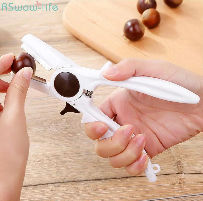 

Creative Chestnut Opener Chestnut Peeler Kitchen Tool Chestnut Shearing Stainless Steel ABS Cutting Kichen Accessories Squeeze