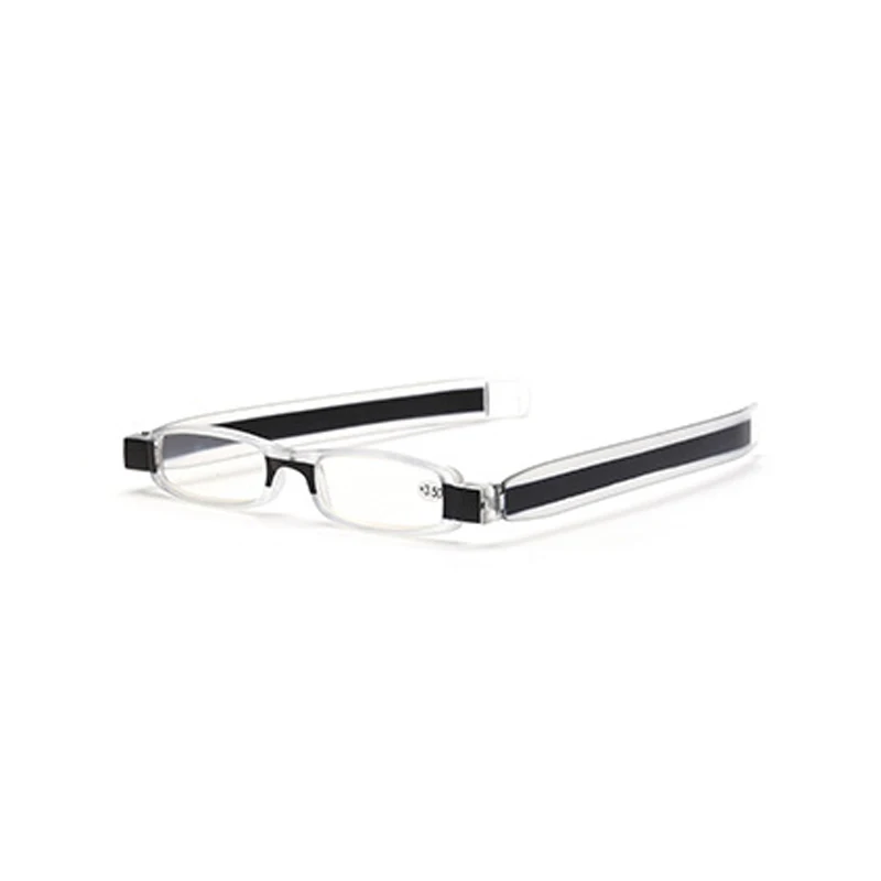 360 градусов вращение складные удобные ультра светильник мужские женские очки для чтения диоптрий очки для чтения 1,0 1,5 2,0 2,5 3,0 3,5 - Цвет оправы: black