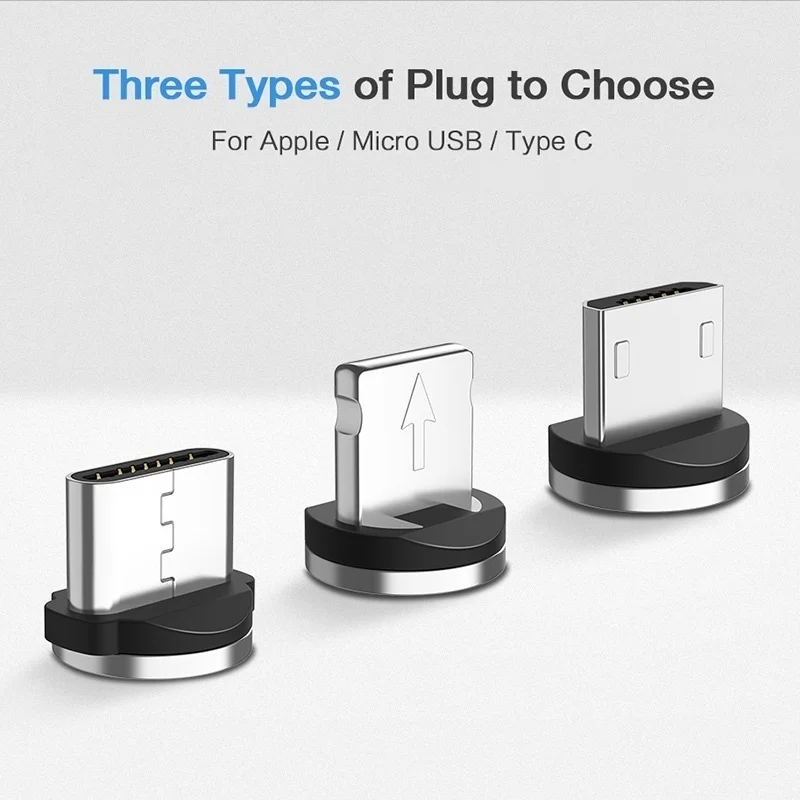 Magnetic Cable Plug Micro USB Type C USB C 8 pin Plug Fast Charging Magnet Charger Cord Plugs