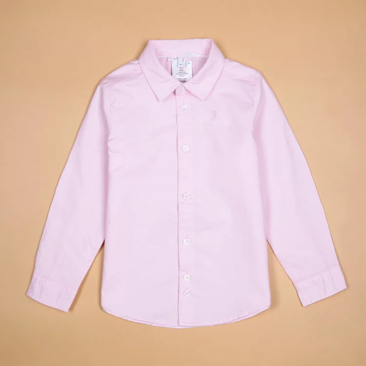 

HOT Sale 100% Cotton Short Sleeve Boys Shirts Children School Boys Clothes 2017 New Summer Solid Casual Shirts for Boys pink
