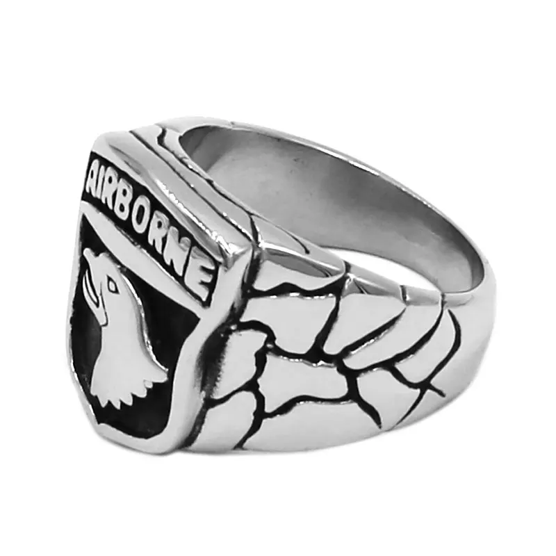 101st Airborne Кричащие Орлы кольцо 316L из нержавеющей стали ювелирные изделия панк армии США кольцо велозвонки для мужчин SWR0751A