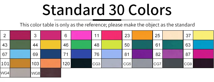 TOUCHNEW T7 Двойные наконечники набор маркеров для живописи 30/40/60/80 на спиртовой основе эскиз Маркеры Ручка для анимационный комикс дизайн офисный товары для рукоделия - Цвет: Stanndard 30Color