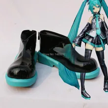Vocaloid Hatsune Мику косплей Обувь Сапоги и ботинки для девочек на заказ cos10