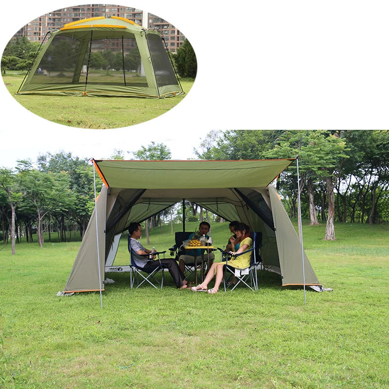 

Outdoor camping tent sun shelter gazebo tent sun-shading garden arbor awming anti-mosquito uv-resistant double layer pergola
