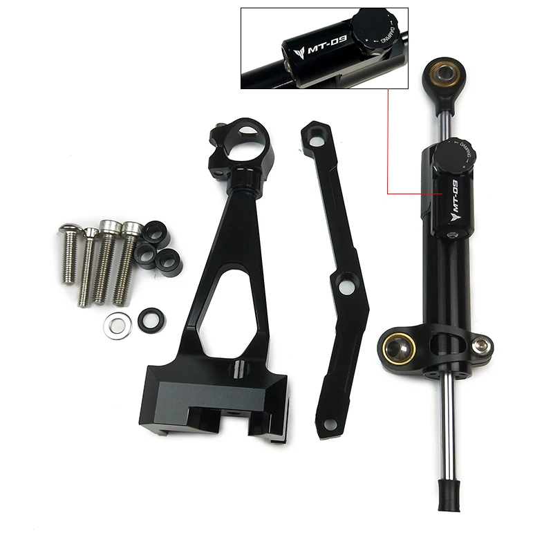 

For YAMAHA MT-09 MT09 MT 09 2014 2015 2016 2017 Steering Damper Stabilizer Mounting Bracket Kit Linear Reversed Safety Control