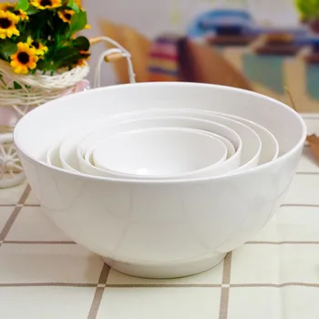 

Chinese white household ceramic bowl Steamed Rice adult eat a bowl of 4.5/8 inches large bone china bowl