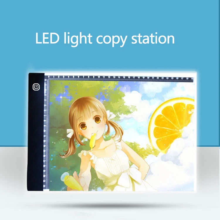 Dimmable ! Ultrathin A4 LED Light Tablet Pad Apply to EU/UK/AU/US/USB Plug Diamond Embroidery Painting Cross Stitch Kits | Дом и сад