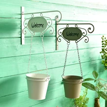 Pastoral Style Iron Hanging Baskets Flower Pot Artificial Flower pot For Home Decoration Garden Supplies