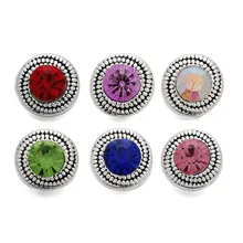 10 шт./лот Snaps Кнопка Fit 12 мм щелкает ювелирный браслет для Для женщин украшений горный хрусталь Мини-металлические кнопки Пуговицы