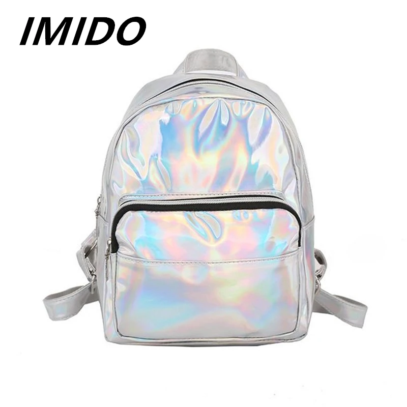 IMIDO 2019 летняя новая стильная школьная сумка Женский лазерный рюкзак Япония Южная