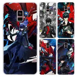 Для Galaxy A8 + case Megami Tensei Persona 5 видов Жесткий Ясно Рама задняя крышка для samsung A6 A6 + a8 A8 + 2018 A3 A5 A7